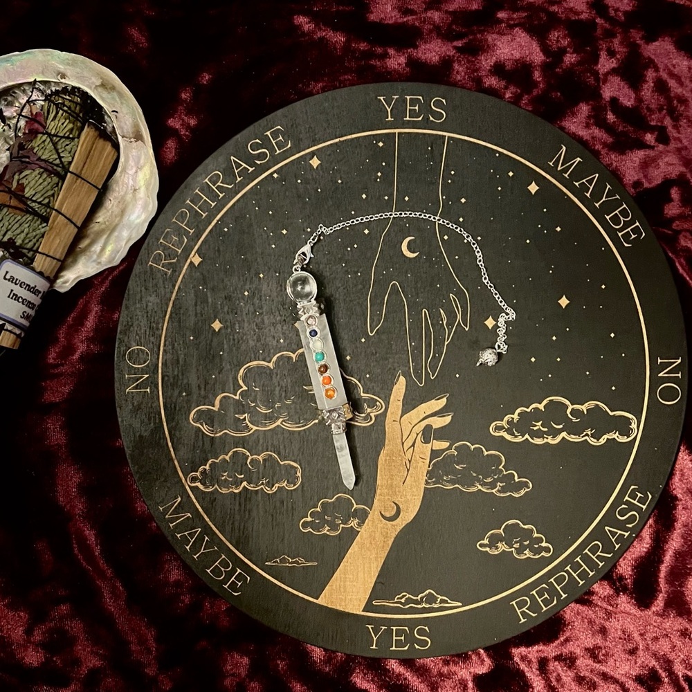 Clear Quartz 7 Chakra Pendulum